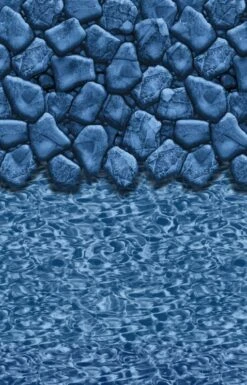 Swimline Boulder Swirl 15-by-24-Foot Oval Liner | Overlap Style | 48-to-52-Inch Wall Height